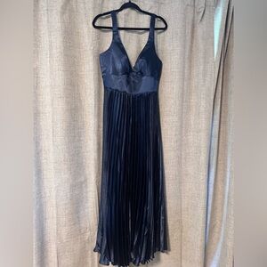 Pleated Satin Bridesmaid Dresses V Neck Cocktail Dress